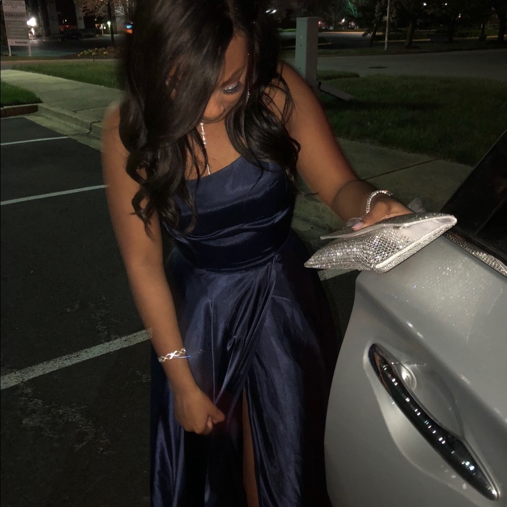 Royal blue gown
